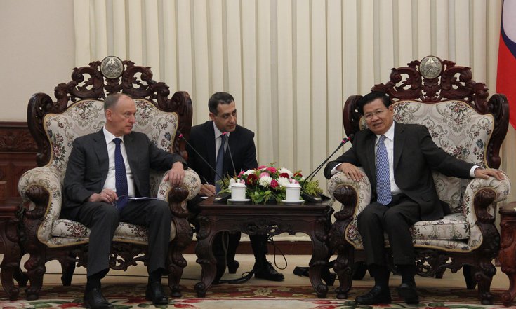 Секретарь Совета Безопасности России Николай Патрушев принят во Вьентьяне премьер-министром Лаоса Тхонглуном Сисулитом