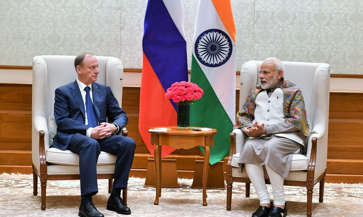 Николай Патрушев и Нарендр Моди