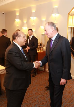 Секретарь Совета Безопасности РФ встретился в Москве с Советником по национальной безопасности Союзного Правительства, Министром по делам инвестиций и внешнеэкономических связей  Республики Союз Мьянма