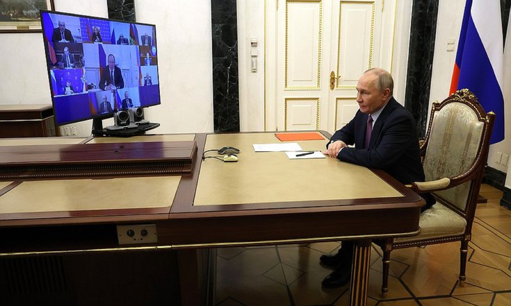 Совещание с постоянными членами Совета Безопасности (в режиме видеоконференции).