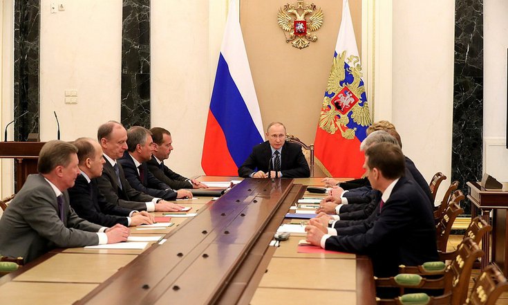 Совещание В.В. Путина с постоянными членами Совета Безопасности