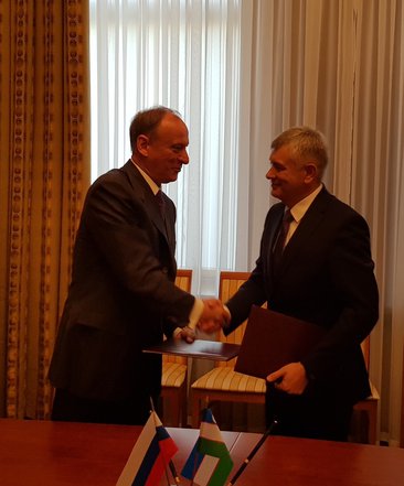 Секретарь Совета Безопасности РФ Николай Патрушев встретился в Москве с Секретарем Совета Безопасности при Президенте Республики Узбекистан Виктором Махмудовым