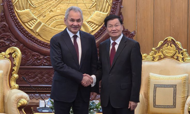 Президент Лаоса принял Секретаря Совета Безопасности Российской Федерации Сергея Шойгу