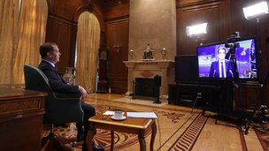 Интервью Заместителя Председателя Совета безопасности РФ Д.А. Медведева программе Дариуса Рошбена французского телеканале LCI
