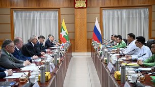 Состоялась встреча Секретаря Совета Безопасности России Сергея Шойгу с первым Министром при Канцелярии Президента, Советником по национальной безопасности Мьянмы Тин Аун Саном