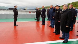 Секретарь Совета Безопасности РФ Николай Патрушев посетил базу подводных сил Тихоокеанского флота в Вилючинске (Камчатский край)