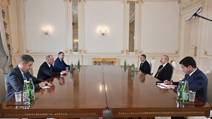В Баку Секретаря Совета Безопасности России Н.П.Патрушева принял Президент Азербайджанской Республики И.Г.Алиев