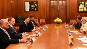 Премьер-министр Республики Индия Нарендра Моди встретился с высокими представителями, курирующими вопросы безопасности, государств БРИКС