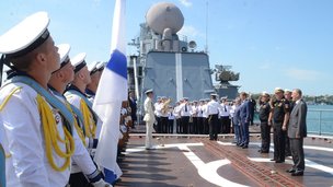Николай Патрушев посетил Севастопольский морской завод и крейсер «Москва» Черноморского флота